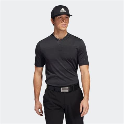 adidas collarless golf shirt|nike mock collar golf shirts.